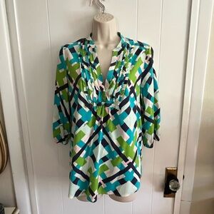 EUC | Lilly Pulitzer Geometric Sabine Chasing Tail Tunic Top!!